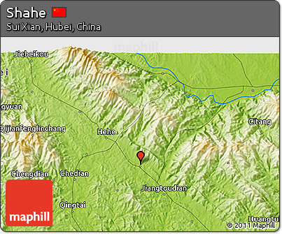 Physical 3D Map of Shahe