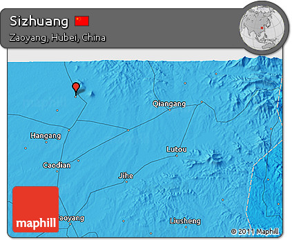 Political 3D Map of Sizhuang