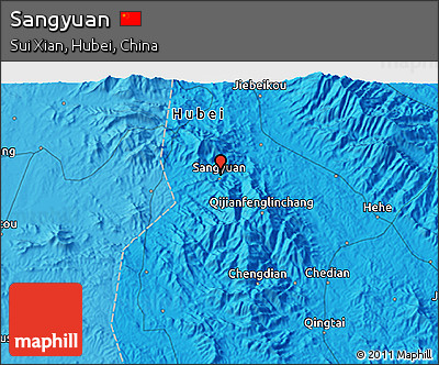 Political 3D Map of Sangyuan