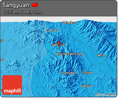 Political 3D Map of Sangyuan
