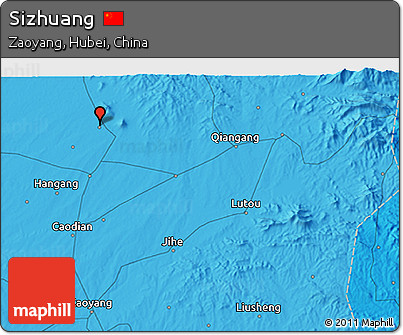 Political 3D Map of Sizhuang