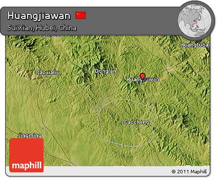 Satellite 3D Map of Huangjiawan