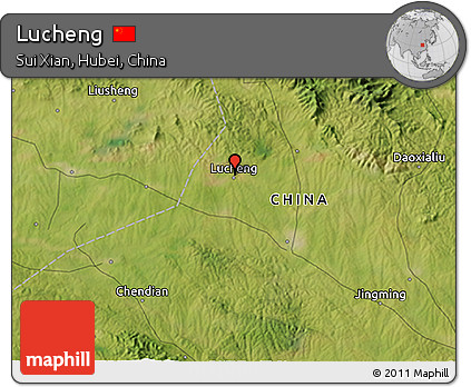 Satellite 3D Map of Lucheng