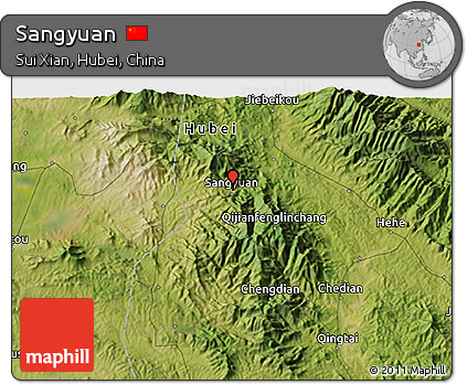 Satellite 3D Map of Sangyuan