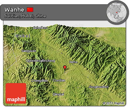 Satellite 3D Map of Wanhe