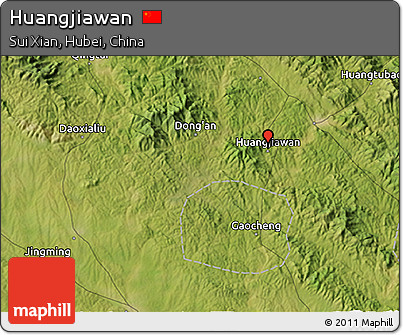 Satellite 3D Map of Huangjiawan
