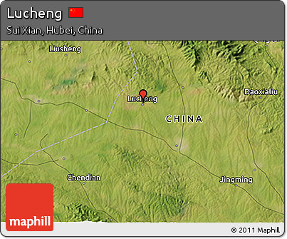 Satellite 3D Map of Lucheng