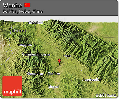Satellite 3D Map of Wanhe