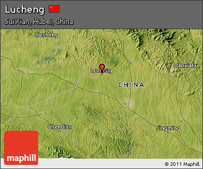 Satellite 3D Map of Lucheng
