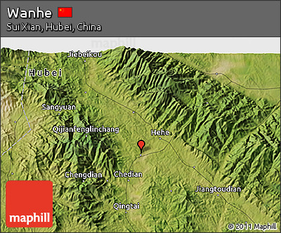 Satellite 3D Map of Wanhe
