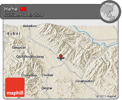 Shaded Relief 3D Map of Hehe