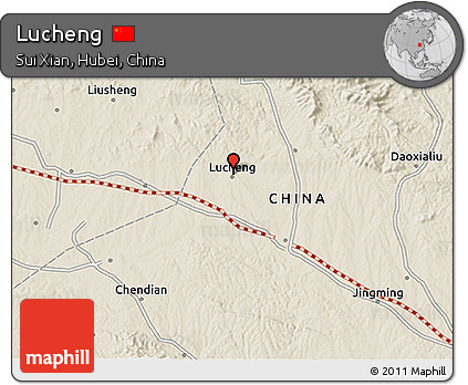 Shaded Relief 3D Map of Lucheng