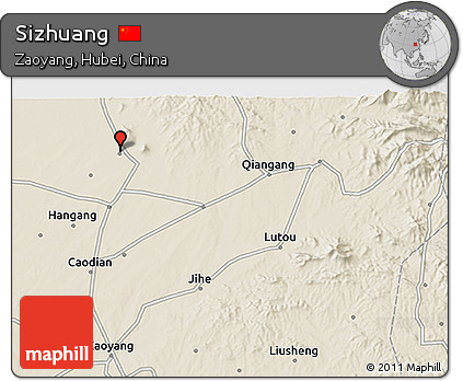 Shaded Relief 3D Map of Sizhuang