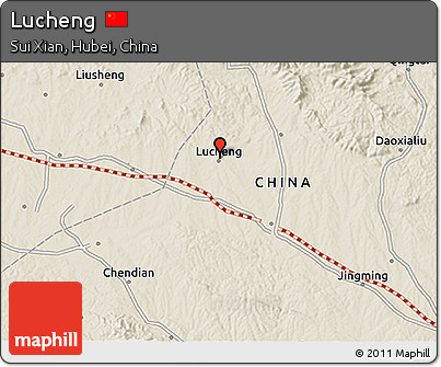 Shaded Relief 3D Map of Lucheng