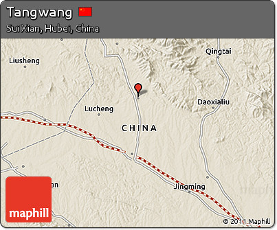 Shaded Relief 3D Map of Tangwang