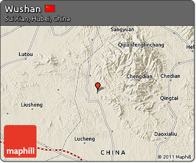 Shaded Relief 3D Map of Wushan