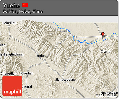 Shaded Relief 3D Map of Yuehe