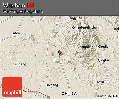 Shaded Relief 3D Map of Wushan