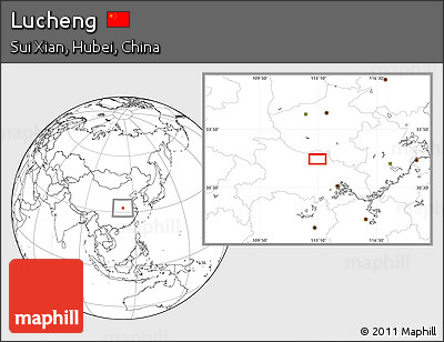 Blank Location Map of Lucheng