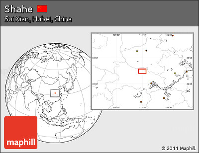 Blank Location Map of Shahe