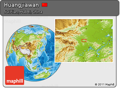 Physical Location Map of Huangjiawan