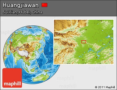 Physical Location Map of Huangjiawan