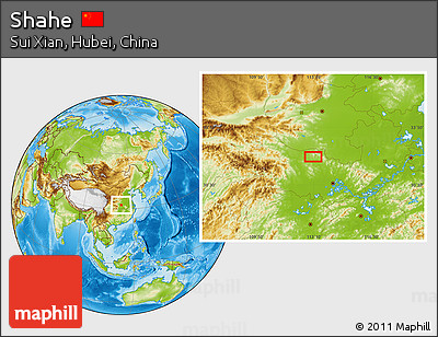 Physical Location Map of Shahe