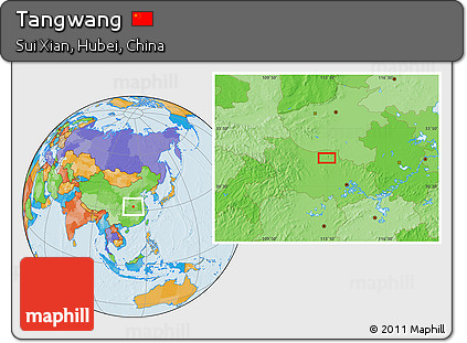 Political Location Map of Tangwang