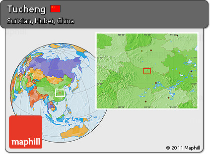 Political Location Map of Tucheng