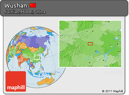 Political Location Map of Wushan