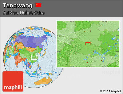 Political Location Map of Tangwang