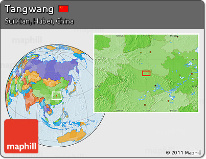 Political Location Map of Tangwang