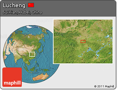 Satellite Location Map of Lucheng