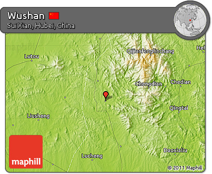 Physical Map of Wushan