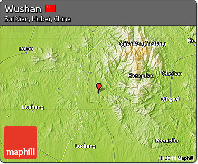 Physical Map of Wushan