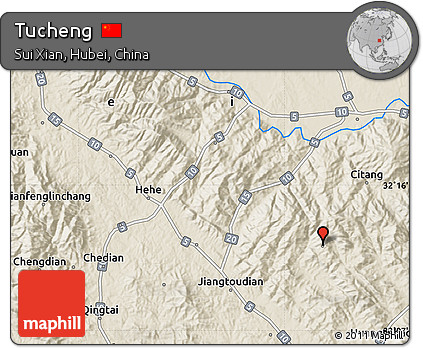 Shaded Relief Map of Tucheng