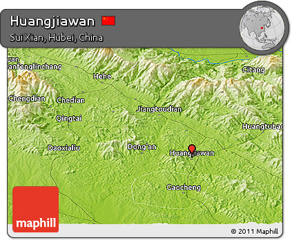 Physical Panoramic Map of Huangjiawan