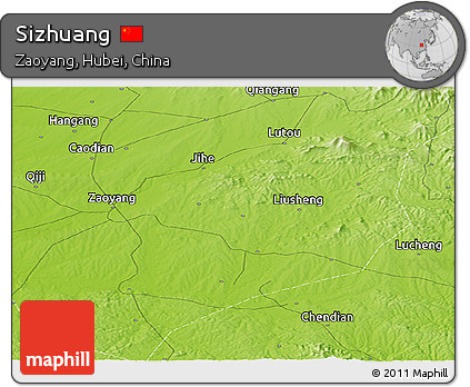 Physical Panoramic Map of Sizhuang