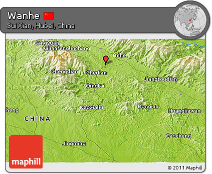 Physical Panoramic Map of Wanhe