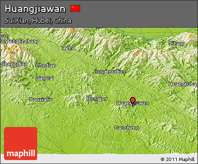 Physical Panoramic Map of Huangjiawan
