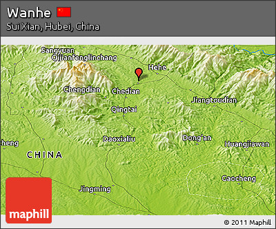 Physical Panoramic Map of Wanhe