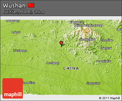 Physical Panoramic Map of Wushan