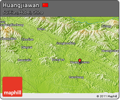 Physical Panoramic Map of Huangjiawan