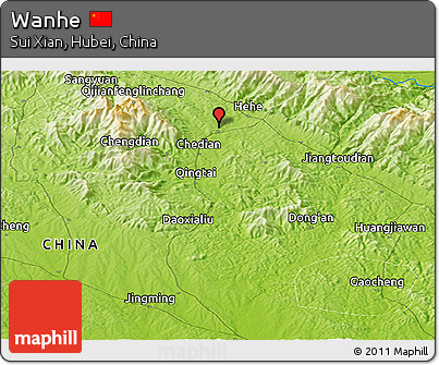 Physical Panoramic Map of Wanhe