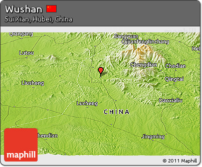 Physical Panoramic Map of Wushan