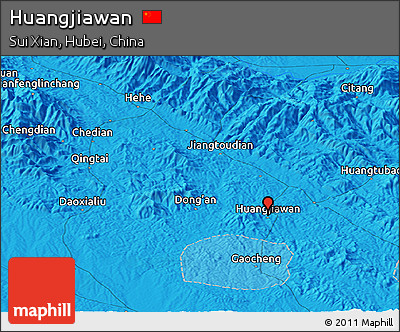 Political Panoramic Map of Huangjiawan