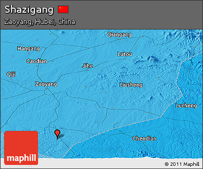 Political Panoramic Map of Shazigang