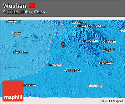 Political Panoramic Map of Wushan