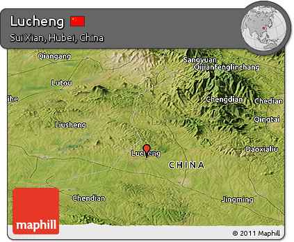 Satellite Panoramic Map of Lucheng