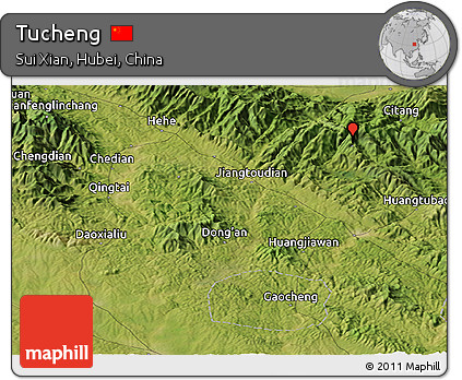 Satellite Panoramic Map of Tucheng